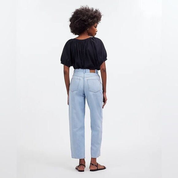 Madewell The Perfect Vintage Wide Leg Crop Jeans Size 25 in Fitzgerald Wash - Picture 4 of 14